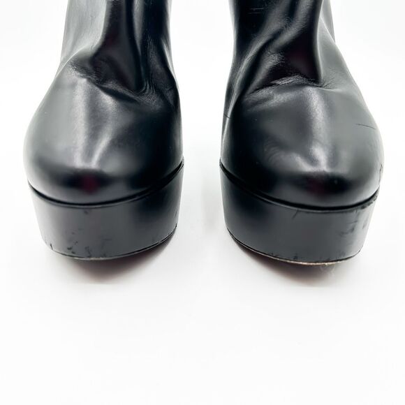 Louis Vuitton LV Monogram Afterglow Platform Leather Boots EU 37 US 7 - Picture 3 of 16